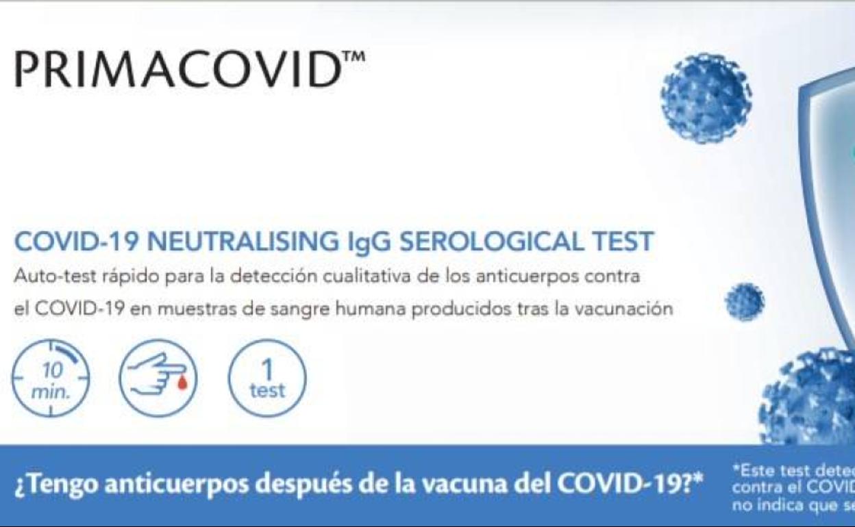 El test detcta las defensas que induce la inoculación de alguno de los fármacos empleados para la inmunización. 