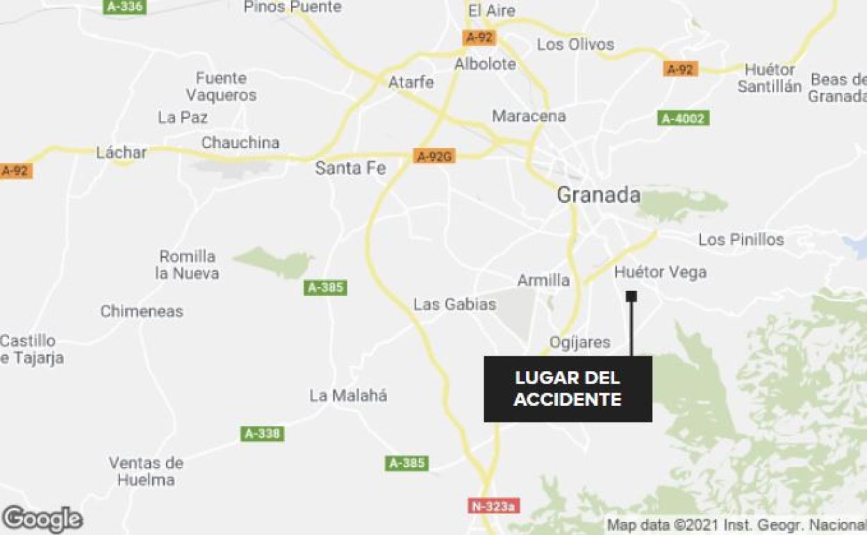 Accidente en Granada | Dos heridos en una colisión entre dos vehículos en Huétor Vega