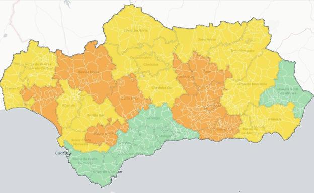 Consulta el nivel de alerta sanitaria y restricciones en cada municipio de Andalucía la próxima semana