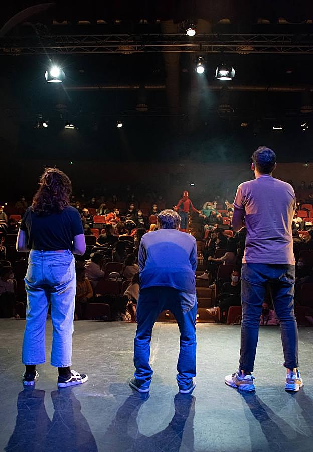 En plena actuación. 