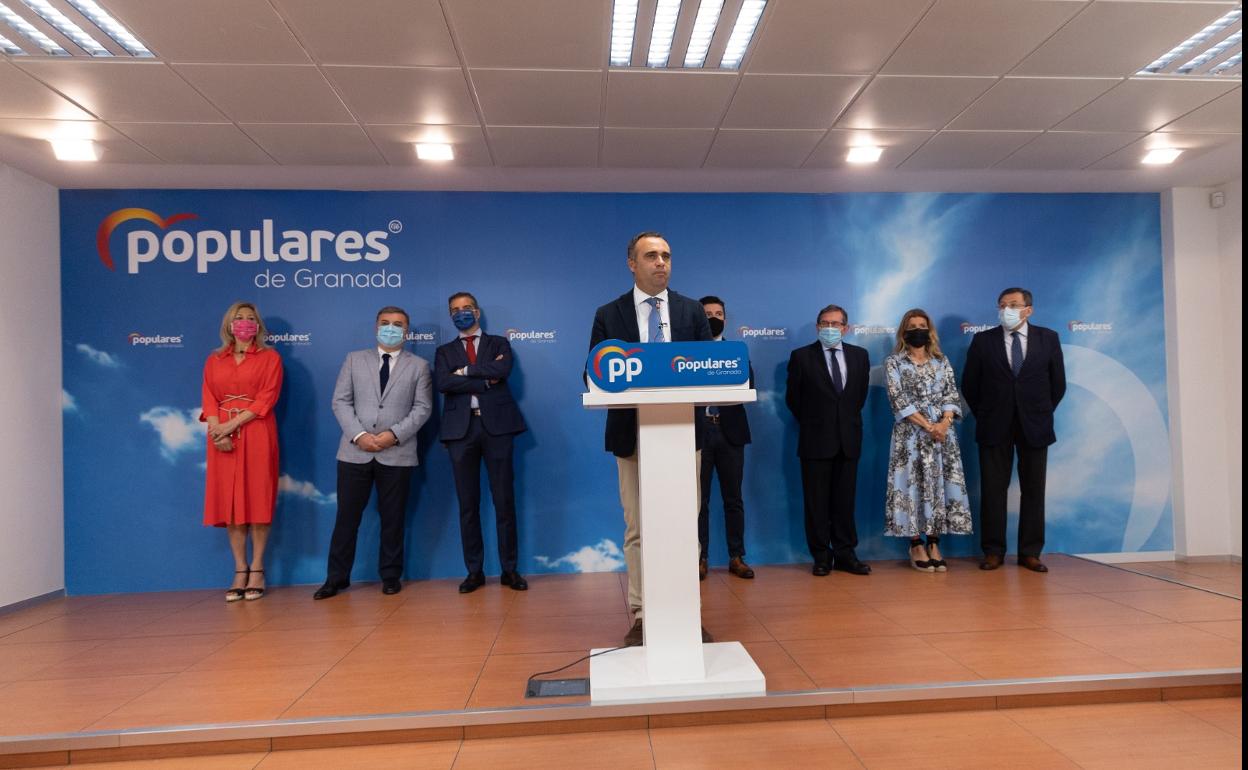 Comparecencia del presidnete del PP de Granada, Francis Rodríguez