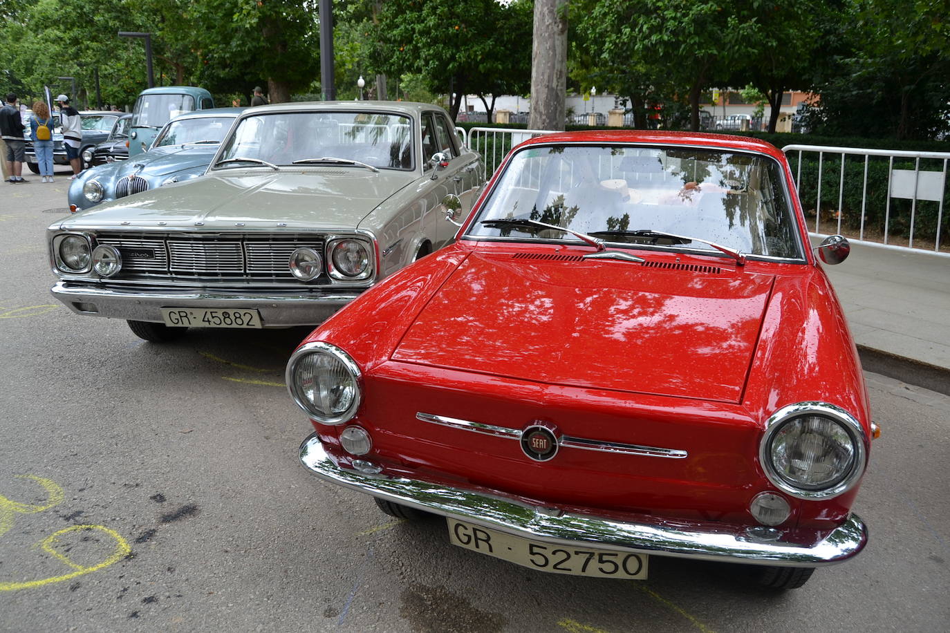 Hasta las 15 horas del domingo se podrán contemplar en el Paseo del Salón, los más de 70 vehículos del siglo pasado participantes en la XVII Ruta Reale.