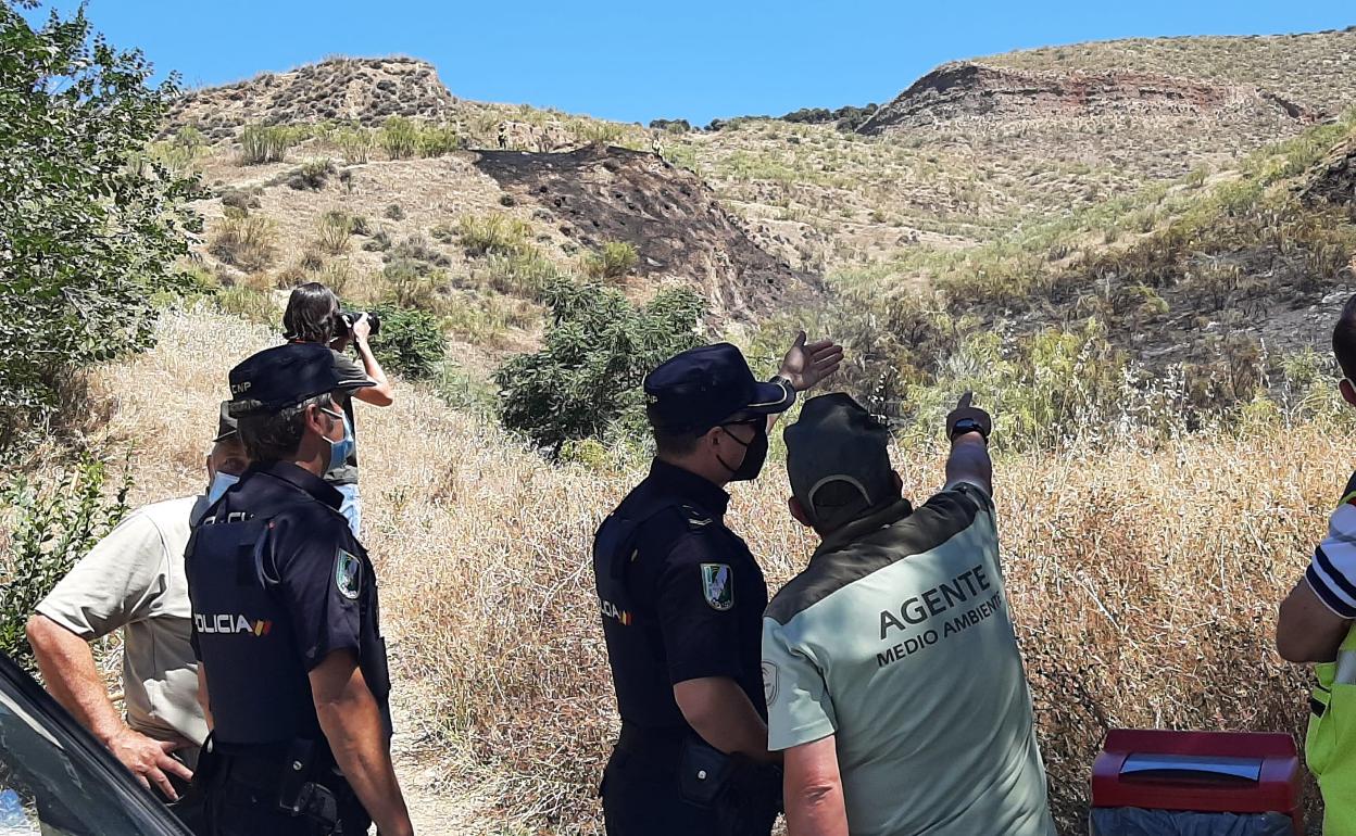 El lugar, después del fuego.