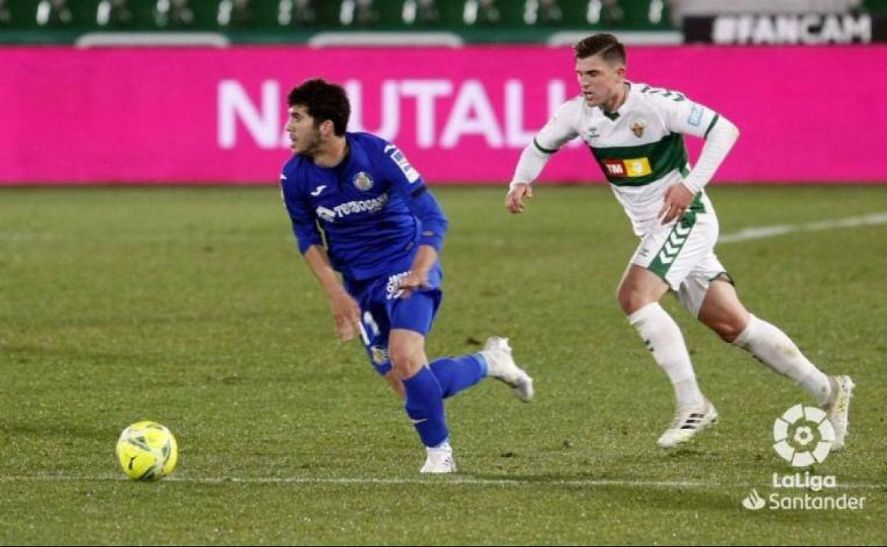 Carles Aleñá durante su etapa como cedido en el Getafe. 