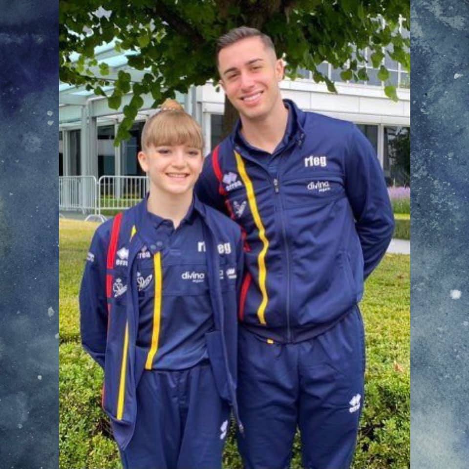 Los gimnastas granadinos Luz Lupiáñez e Ismael Medina. 