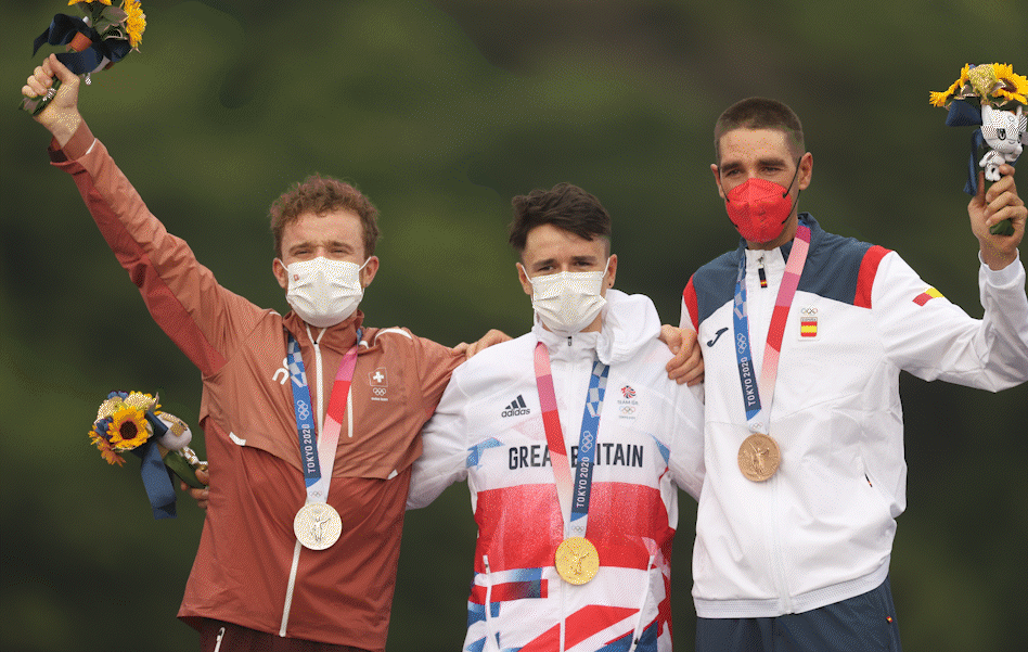 David Valero con su medalla de bronce.