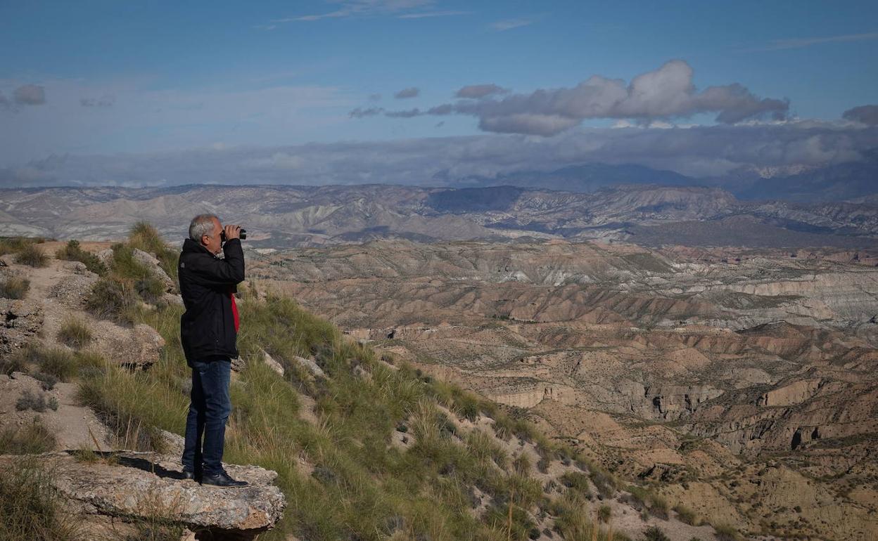Vista del paisaje del Geoparque en el municipio de Gorafe.