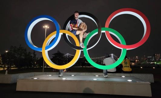 Ignacio Fontes, ya en Tokio. 