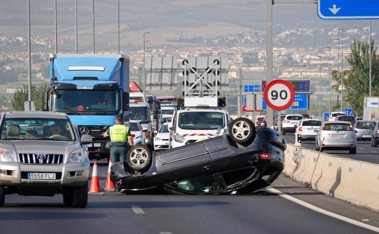 El vehículo accidentado.