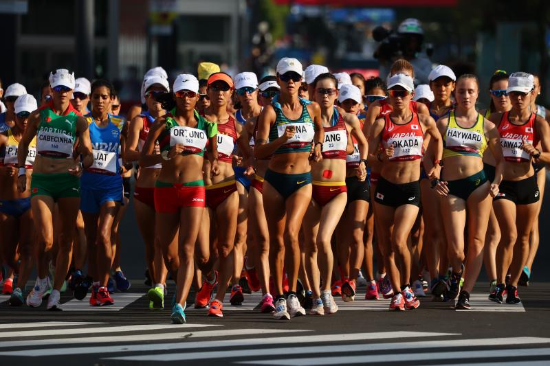 La granadina compitiendo en la prueba de los 20 kilómetros marcha de los Juegos Olímpicos