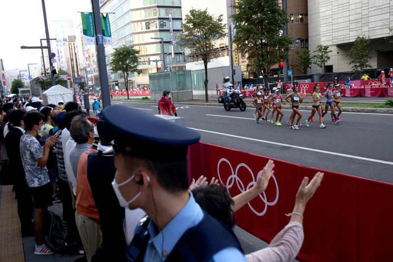 La granadina compitiendo en la prueba de los 20 kilómetros marcha de los Juegos Olímpicos