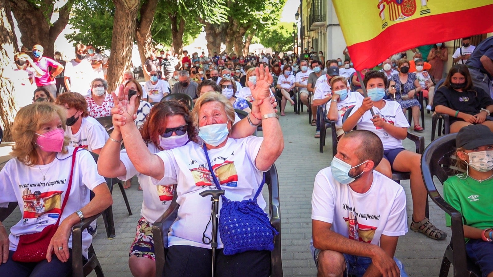 El pueblo natal de la marchadora, orgulloso de su paisana