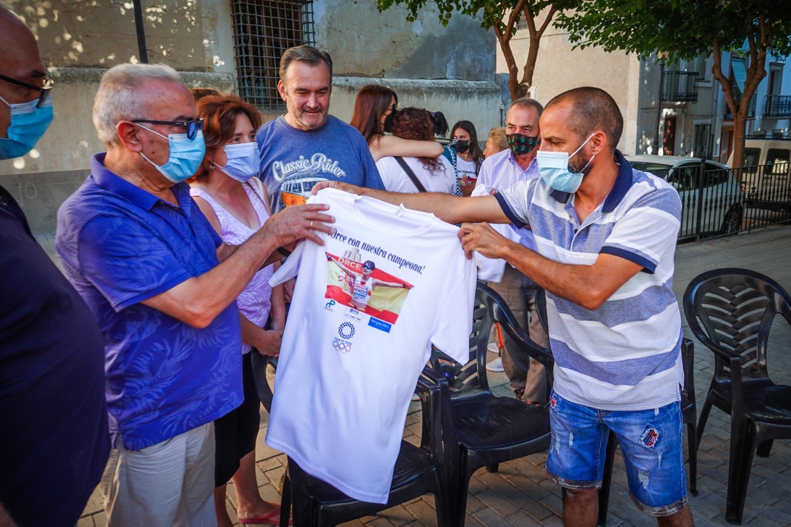 El pueblo natal de la marchadora, orgulloso de su paisana