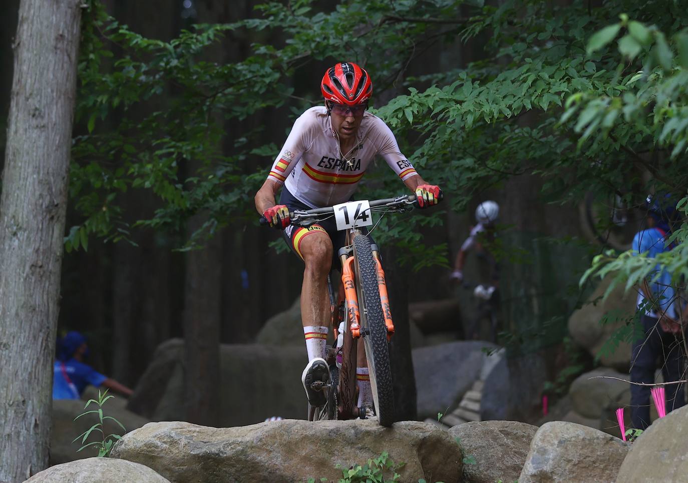 David Valero avanza en un momento de la prueba disputada en Tokio. 