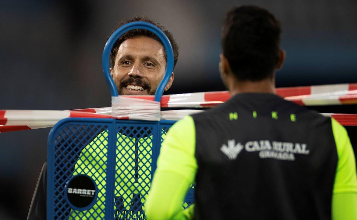 Germán Martínez, en un entrenamiento del Granada. 