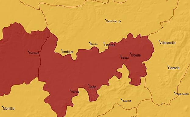 Aviso rojo en Jaén. 