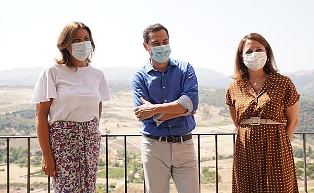 Juanma Moreno, este jueves en Ronda. 