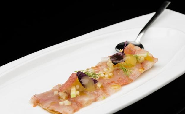 Carpaccio de gamba roja