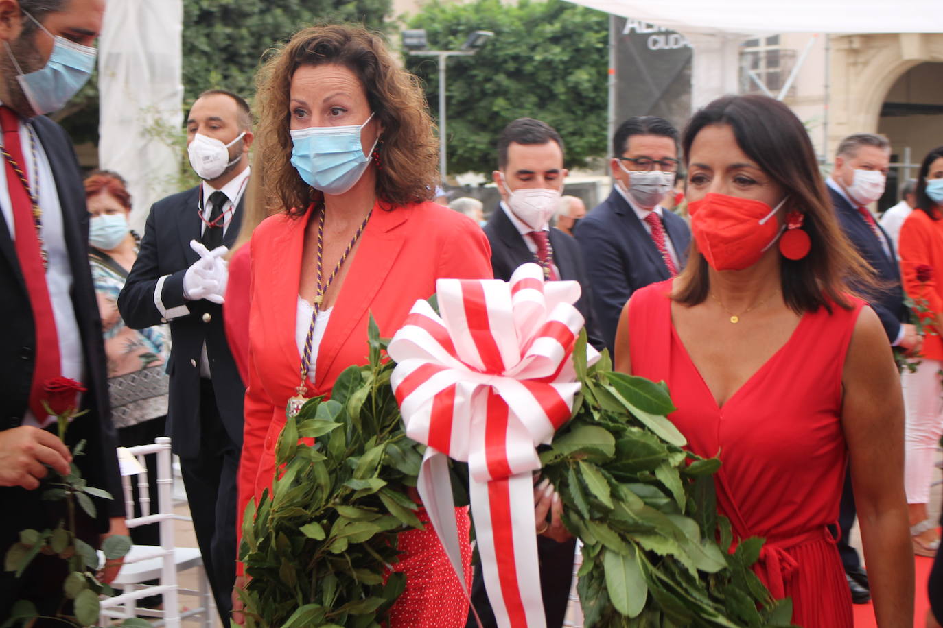 Homaneje a los Mártires de la Libertad en la Plaza Vieja esta mañana.