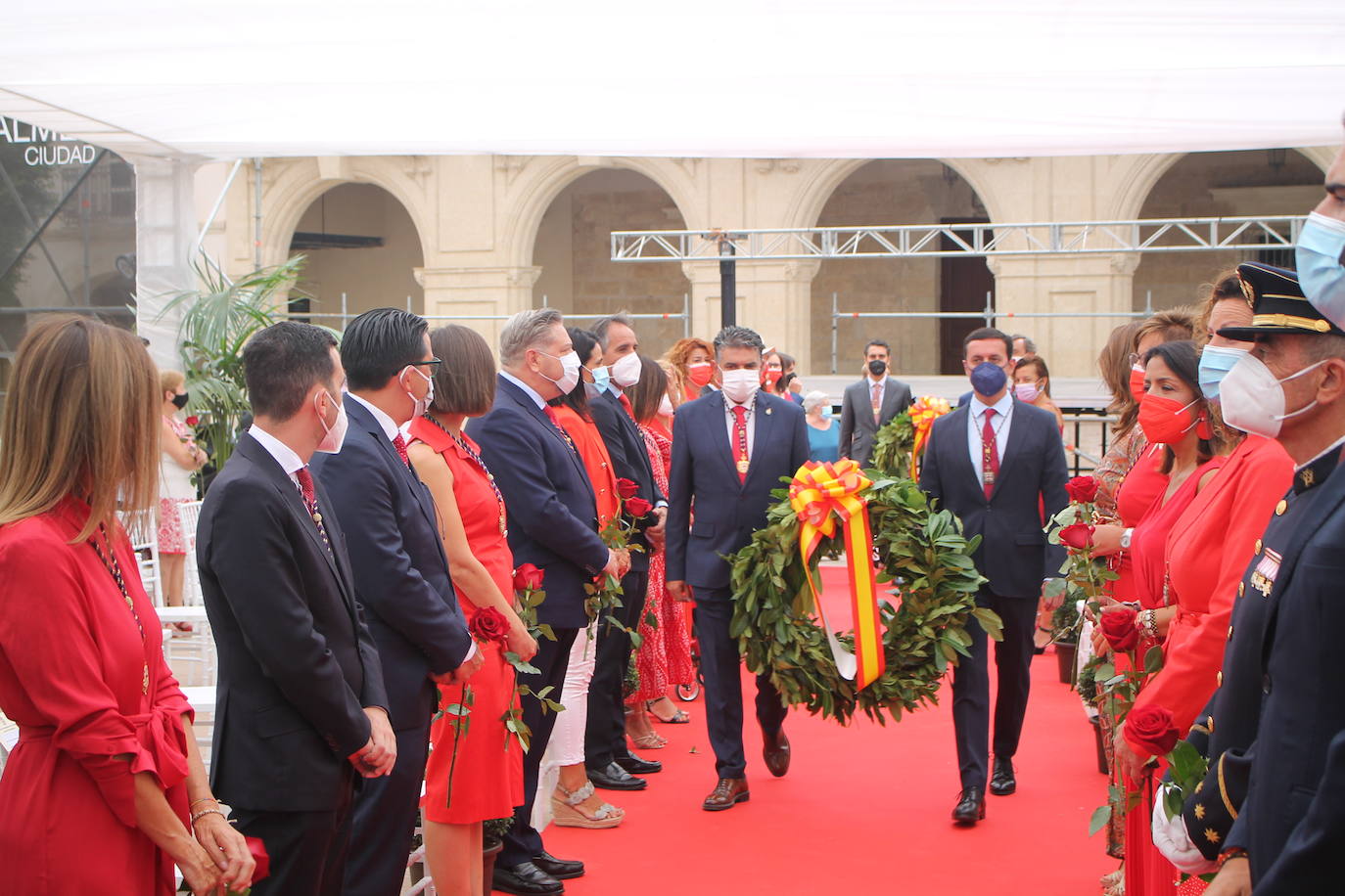 Homaneje a los Mártires de la Libertad en la Plaza Vieja esta mañana.