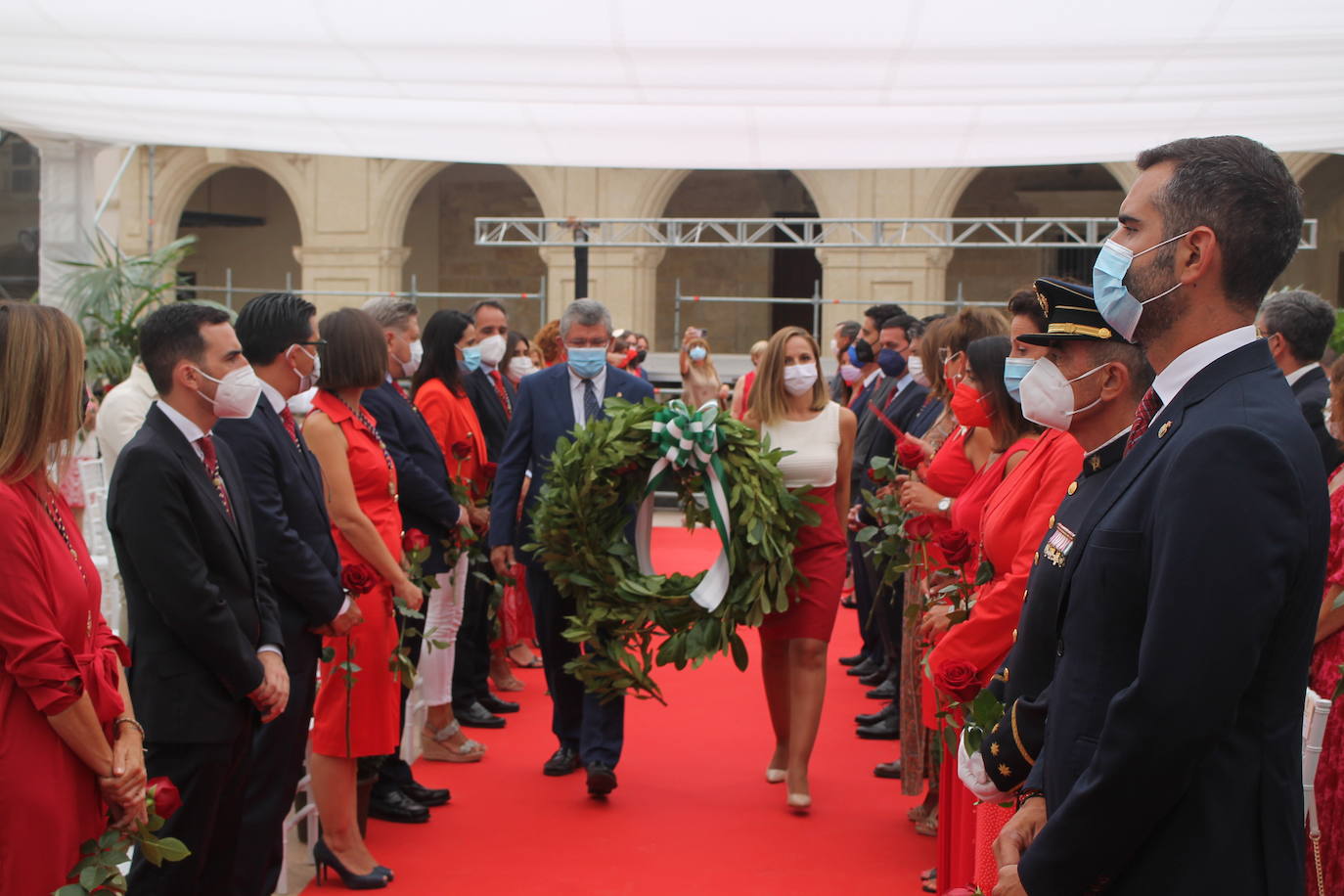 Homaneje a los Mártires de la Libertad en la Plaza Vieja esta mañana.