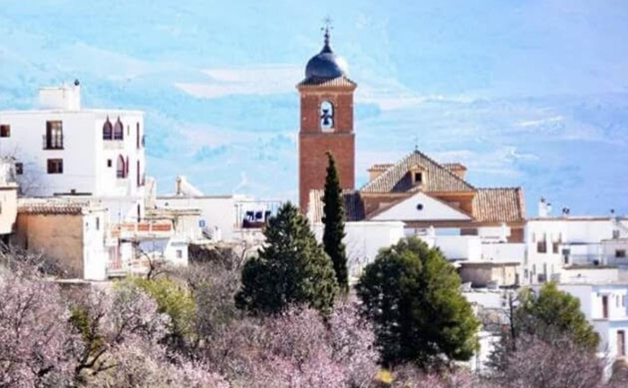 Vista de Nevada, municipio de la Alpujarra de Granada.