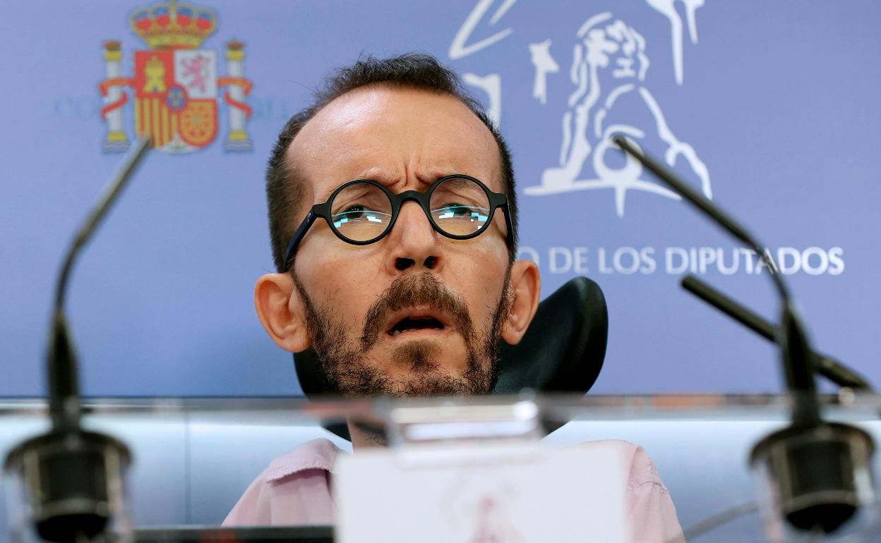 Pablo Echenique, portavoz en el Congreso de Unidas Podemos. 