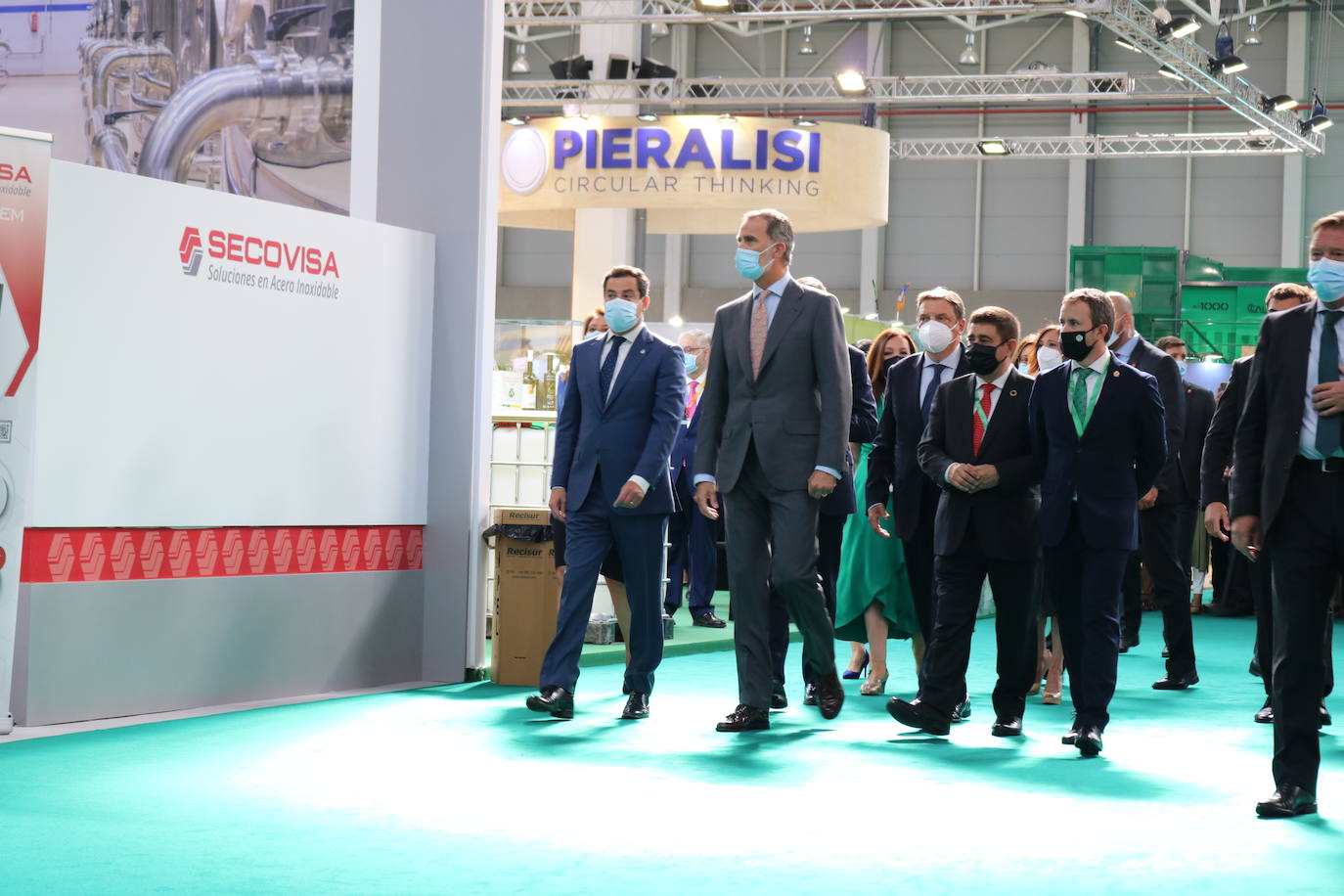 Primer día de Expoliva, marcado por la visita del Rey