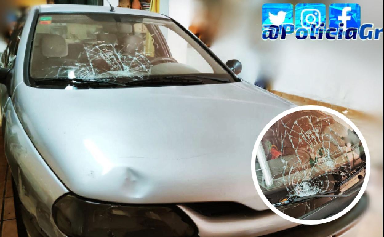 El vehículo que se dio a la fuga.