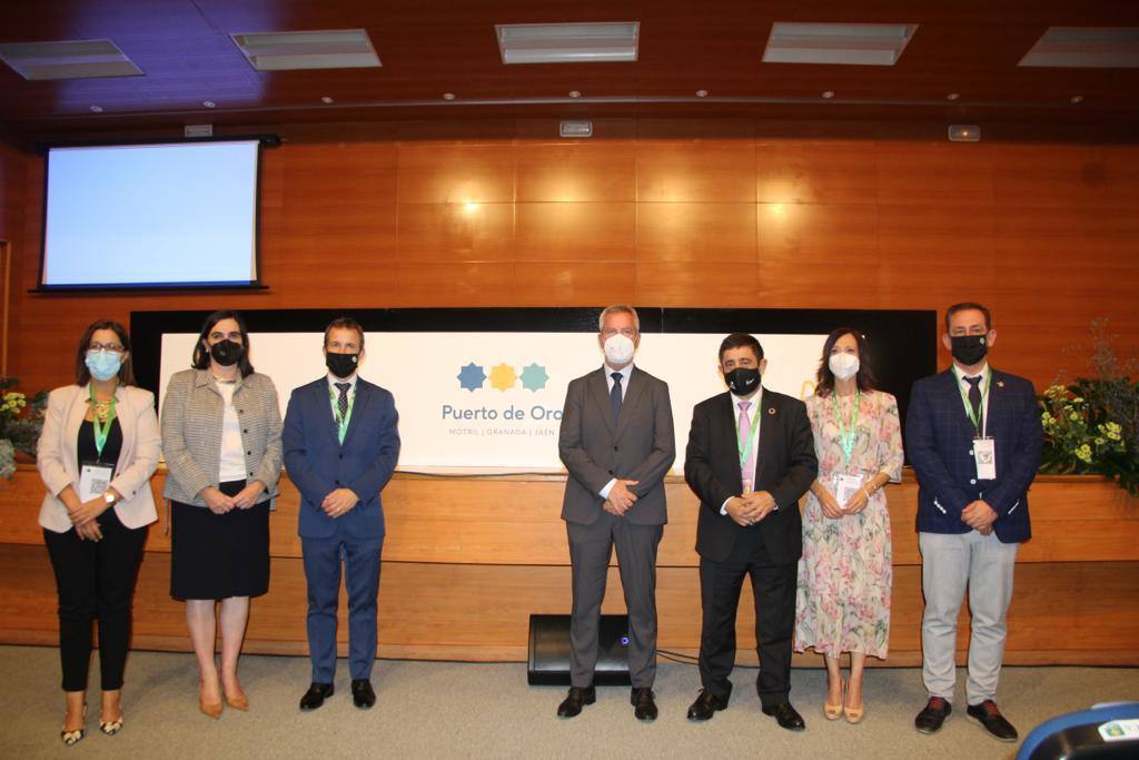 La expedición del Puerto y Ayuntamiento de Motril, Diputación y Junta de Andalucía en Expoliva.