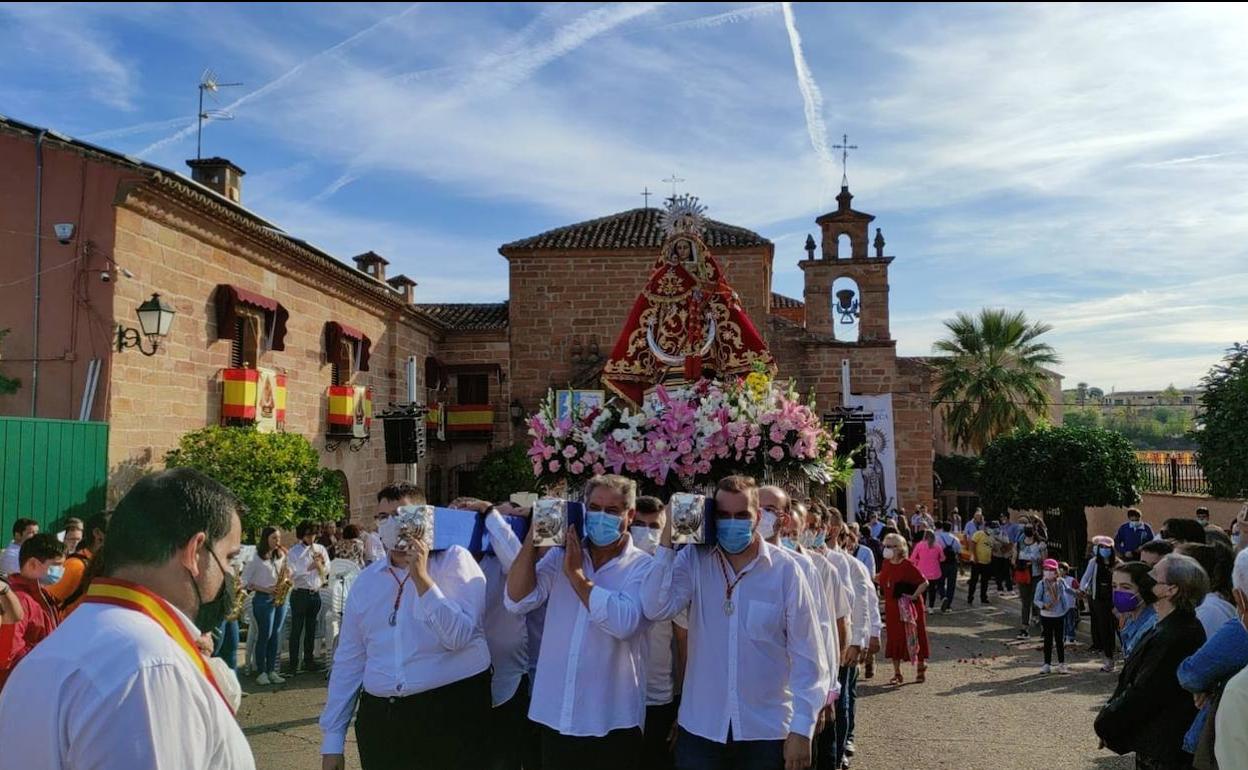 La virgen de Zocueca volvió a salir a la calle pese a la pandemia. 