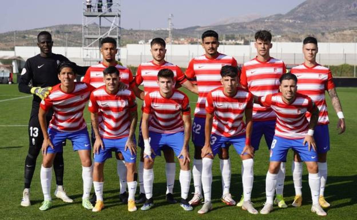 Once inicial del Recreativo en el partido ante el Águilas. 