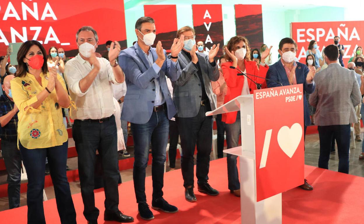 Férriz, Espadas, Sánchez, Puig, Montero y Reyes, que no intervino, el pasado 5 de septiembre en Jaén. 