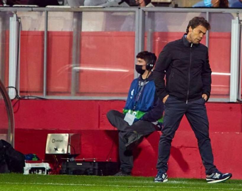 Rubi durante el partido de ayer. 