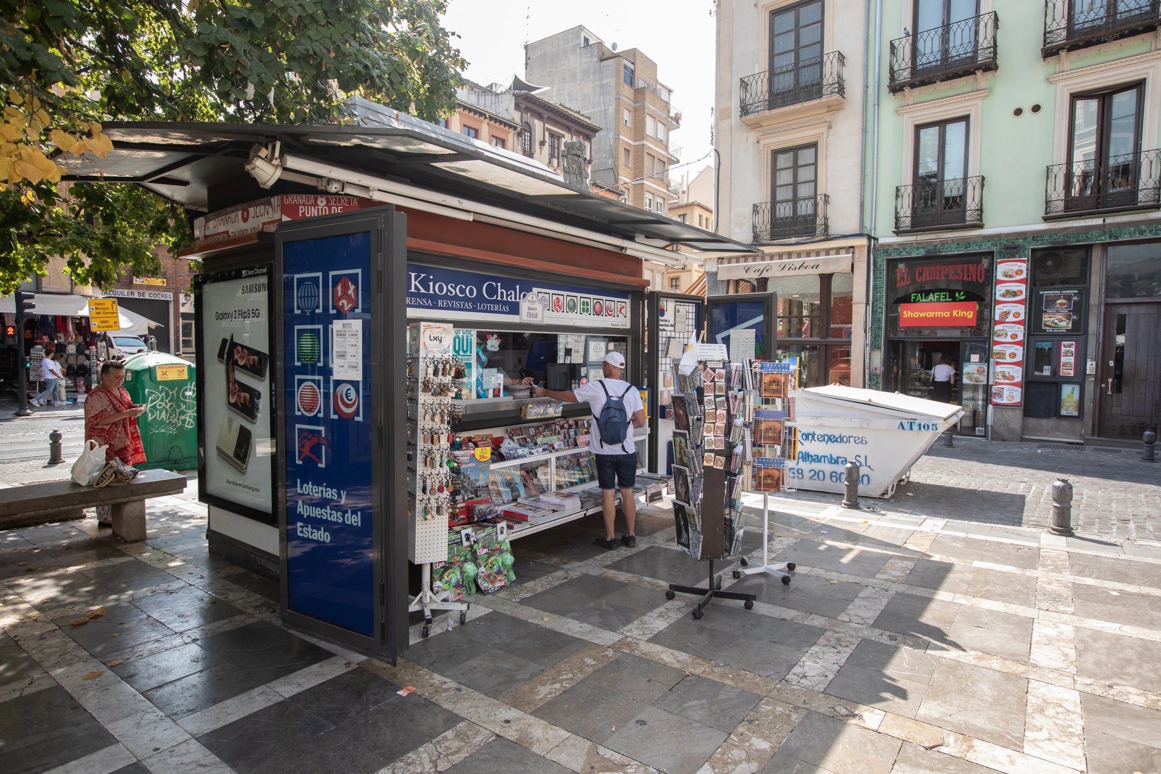 Imagen del kiosko donde sucedieron los hechos el pasado jueves