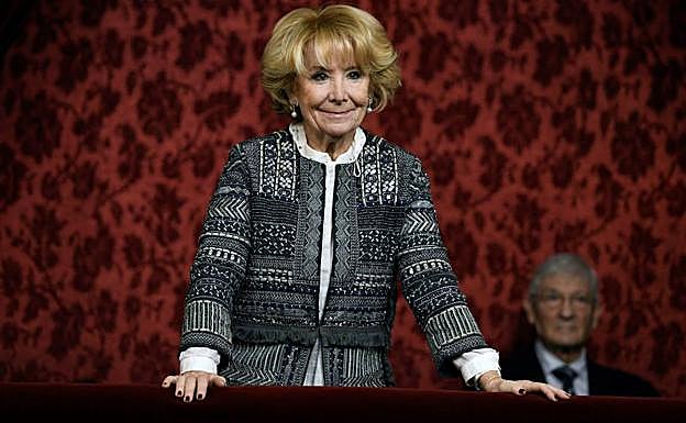 Esperanza Aguirre, expresidenta de la Comunidad de Madrid,.