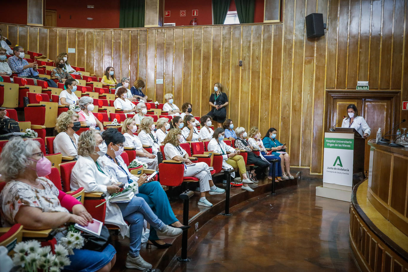 Sesión celebrada ayer en el salón de actos del Virgen de las Nieves.