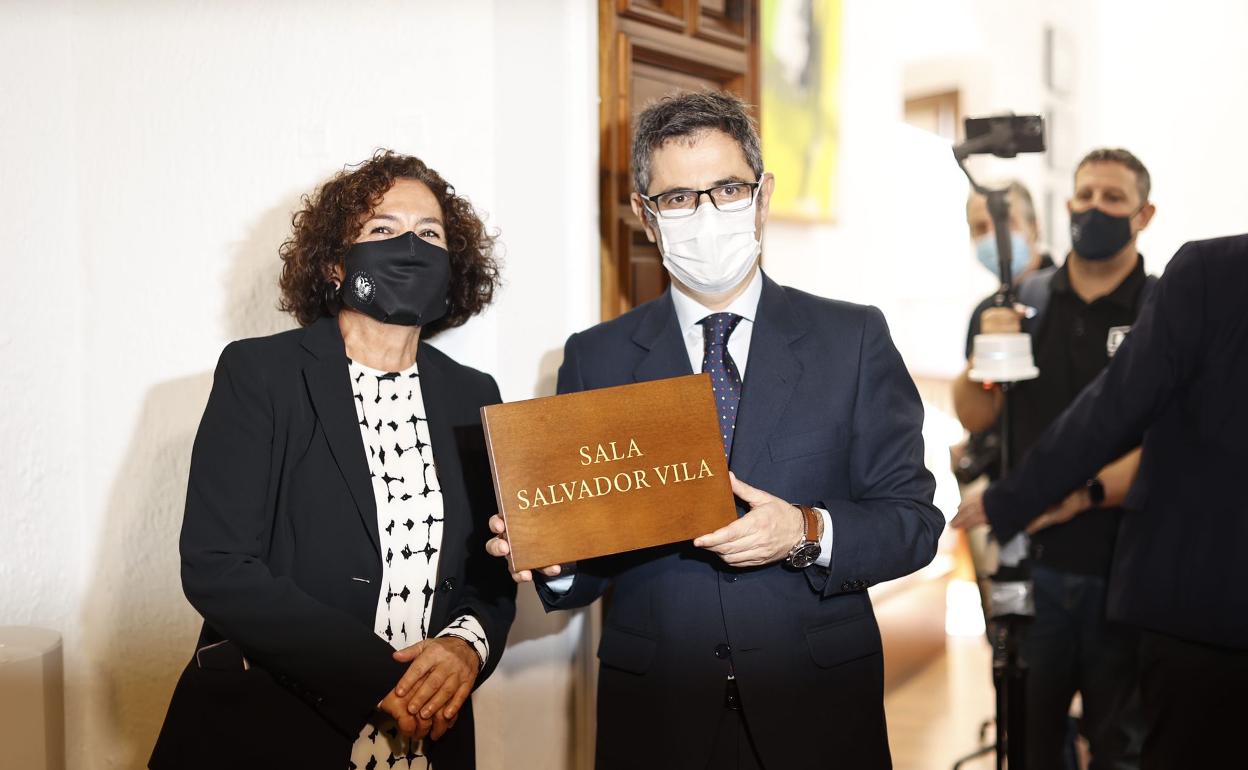 El ministro de Presidencia, Félix Bolaños, en el acto de memoria democrática en la Universidad de Granada 