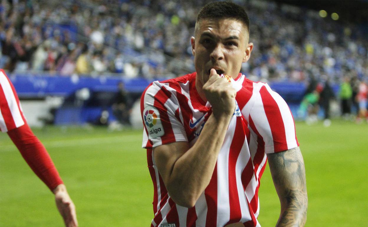 Djuka, la referencia del gol para el Sporting. 