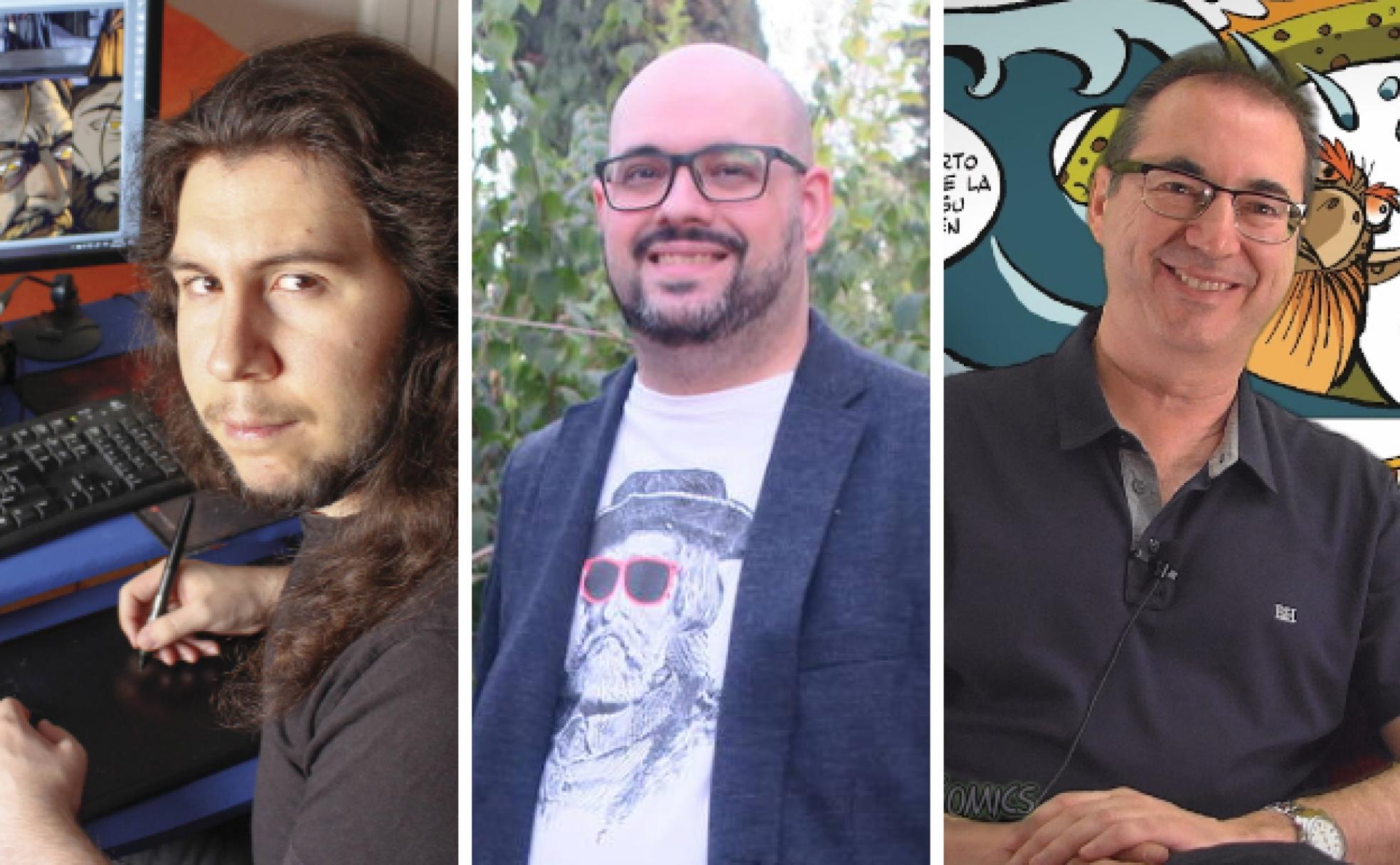 De izquierda a derecha, Roberto García, David Nievas y Enrique Bonet.