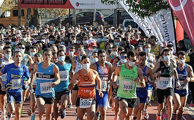 Los corredores, durante la salida