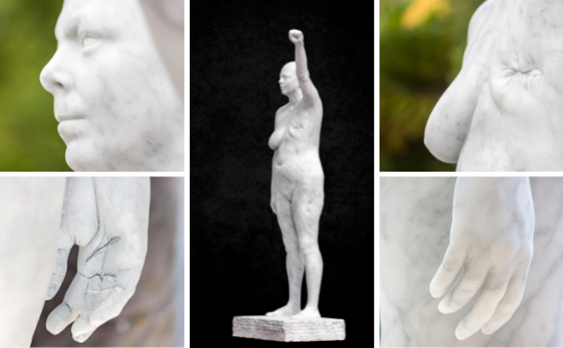 La escultura realizada sobre el cuerpo de Marina Vargas en el momento más duro del tratamiento contra el cáncer. 
