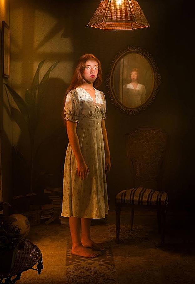 Los espejos, uno de los elementos habituales en la fotografía de Juan Molina. 