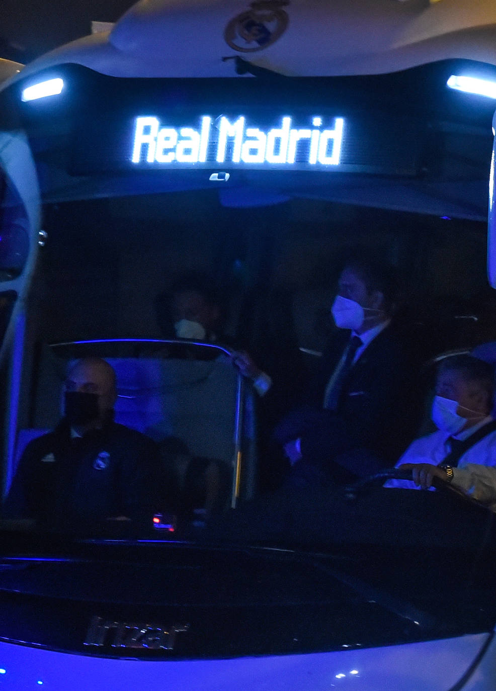 Llegada del Real Madrid a Granada para su partido de este domingo