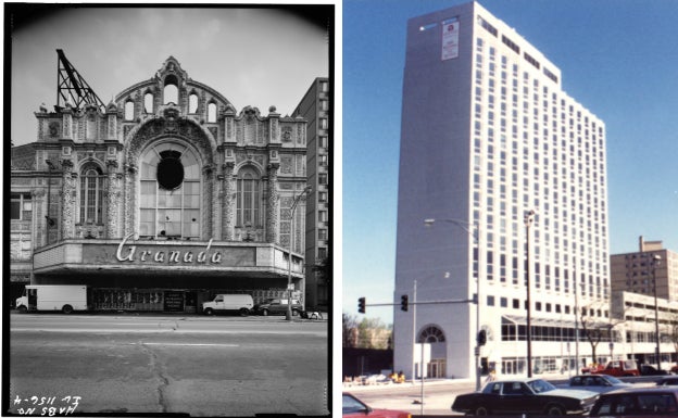 El Granada de Chicago, en 1926 y el edificio de pisos, en los 90.