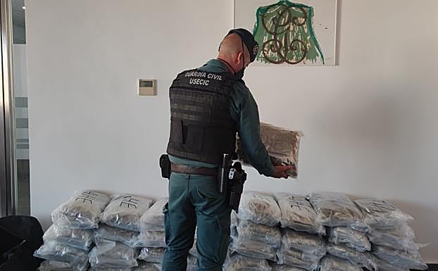 La marihuana incautada.