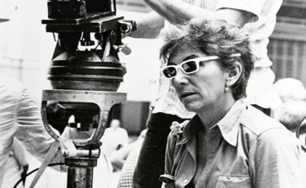 Lina Wertmüller en un rodaje.