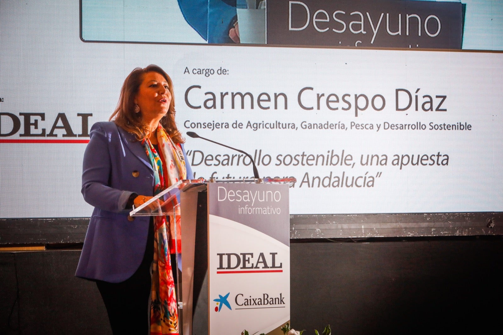 La consejera de Agricultura ha abordado este viernes los retos del sector agrícola en Granada y Andalucía