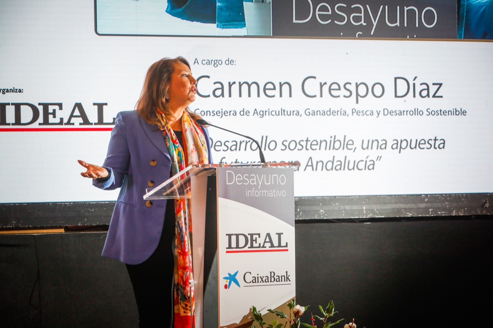 La consejera de Agricultura ha abordado este viernes los retos del sector agrícola en Granada y Andalucía