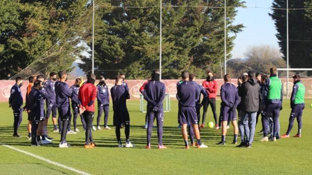 Entrenamiento reciente del CD Lugo. 
